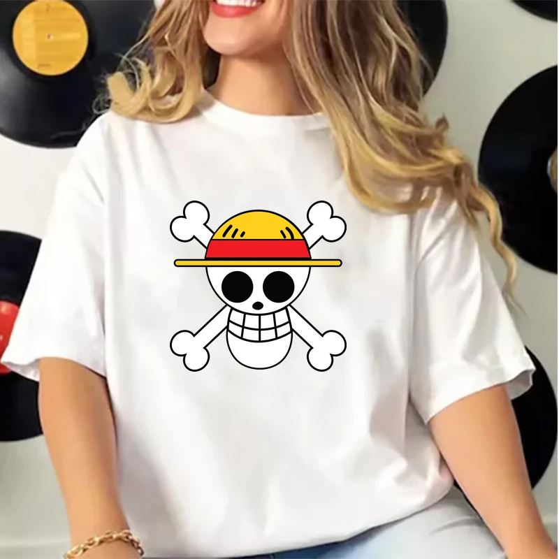 

LUFFYS FLAG Ones Anime Cotton Retro Women's T-shirt Casual Daily Men's Short Sleeved Top