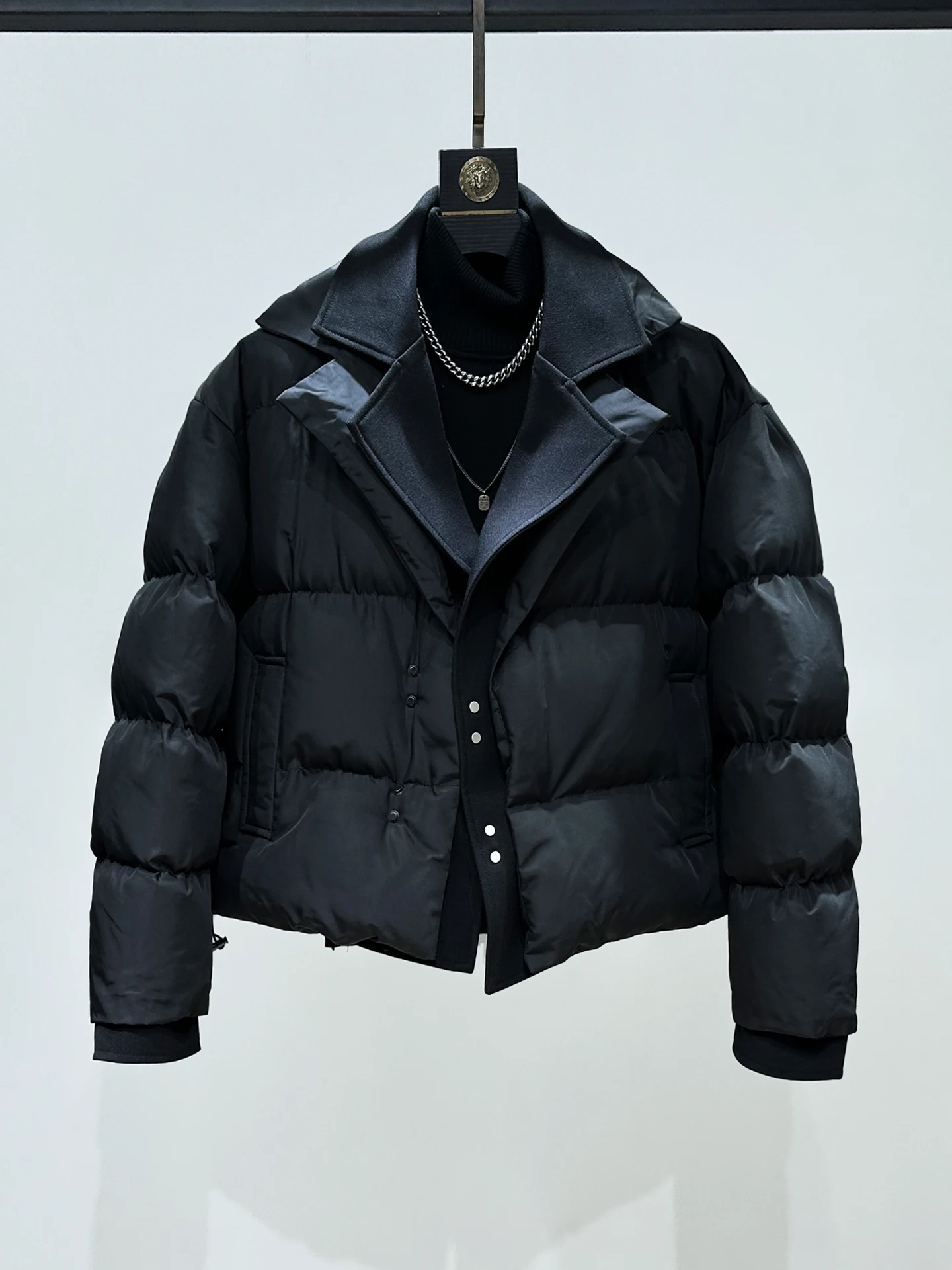 

Зимняя утепленная повседневная хлопковая куртка с воротником-стойкой, имитация двухслойности, модное молодежное пальто свободного кроя