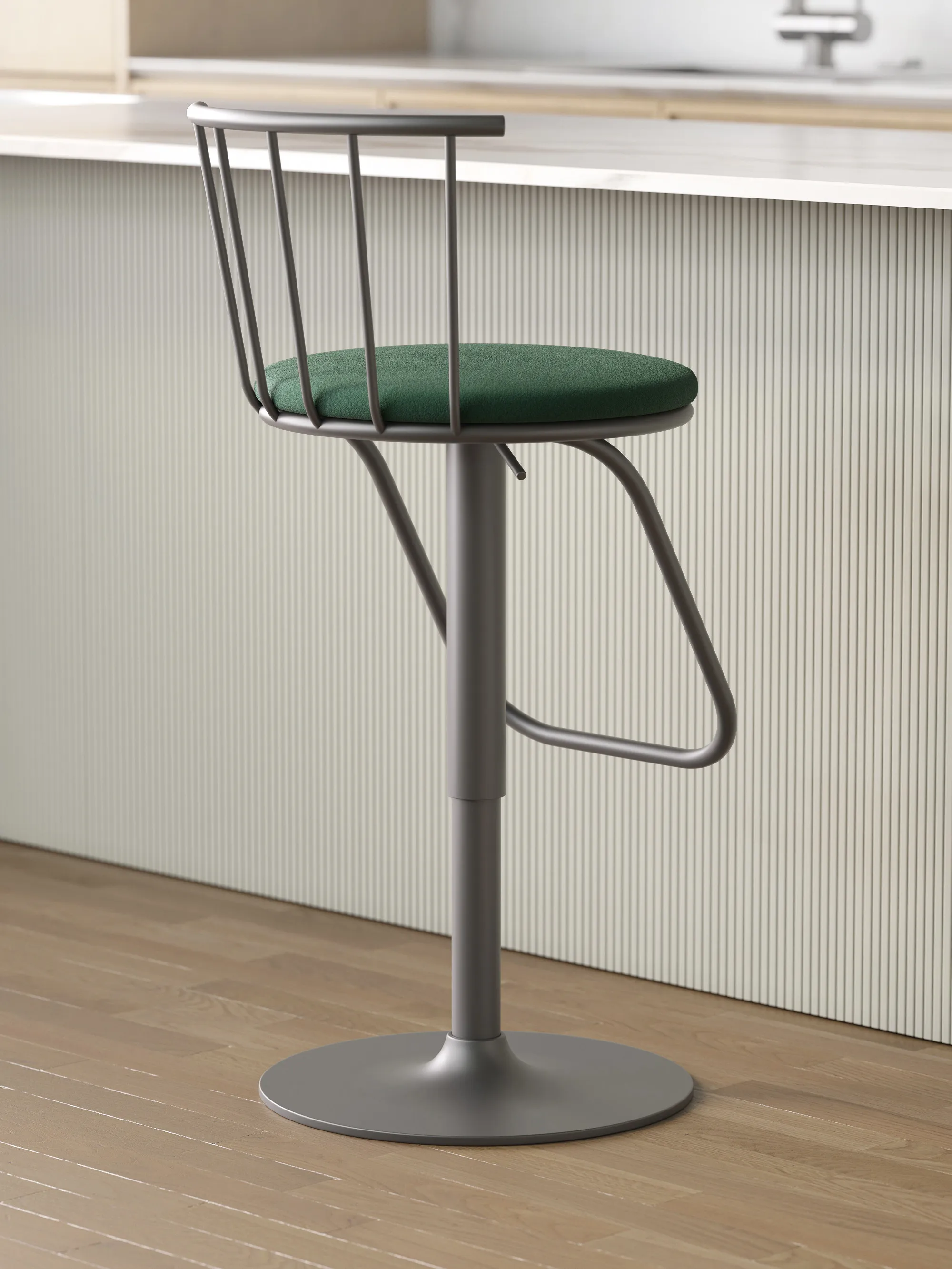 

PYJ Fabric Bar Hotel Front Desk Tall Restaurant Household Rotating Lifting Island Chair