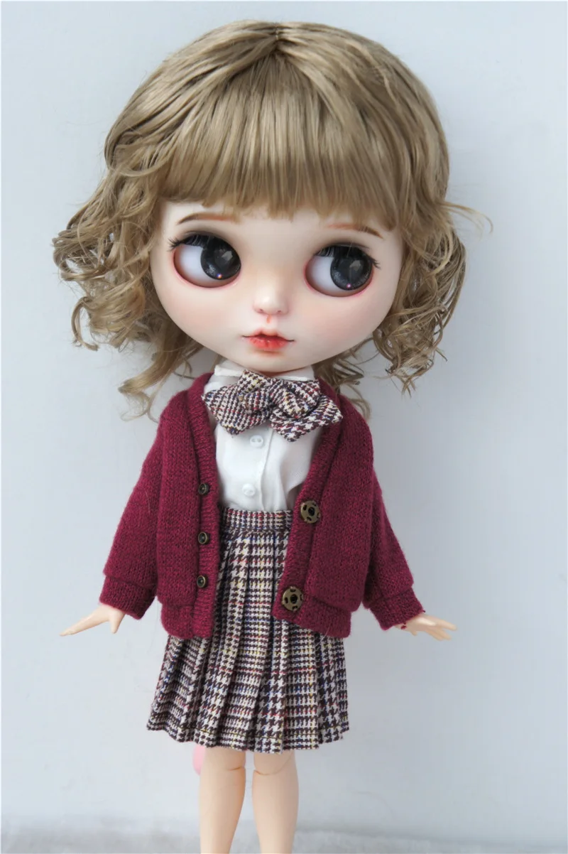 JD260 Hot Sale BJD Synthetic Mohair Wig Suit For Boy and Girl Style Fashion Curly 4-5 Inch to 11-12 Inch  Doll Hair Accessories