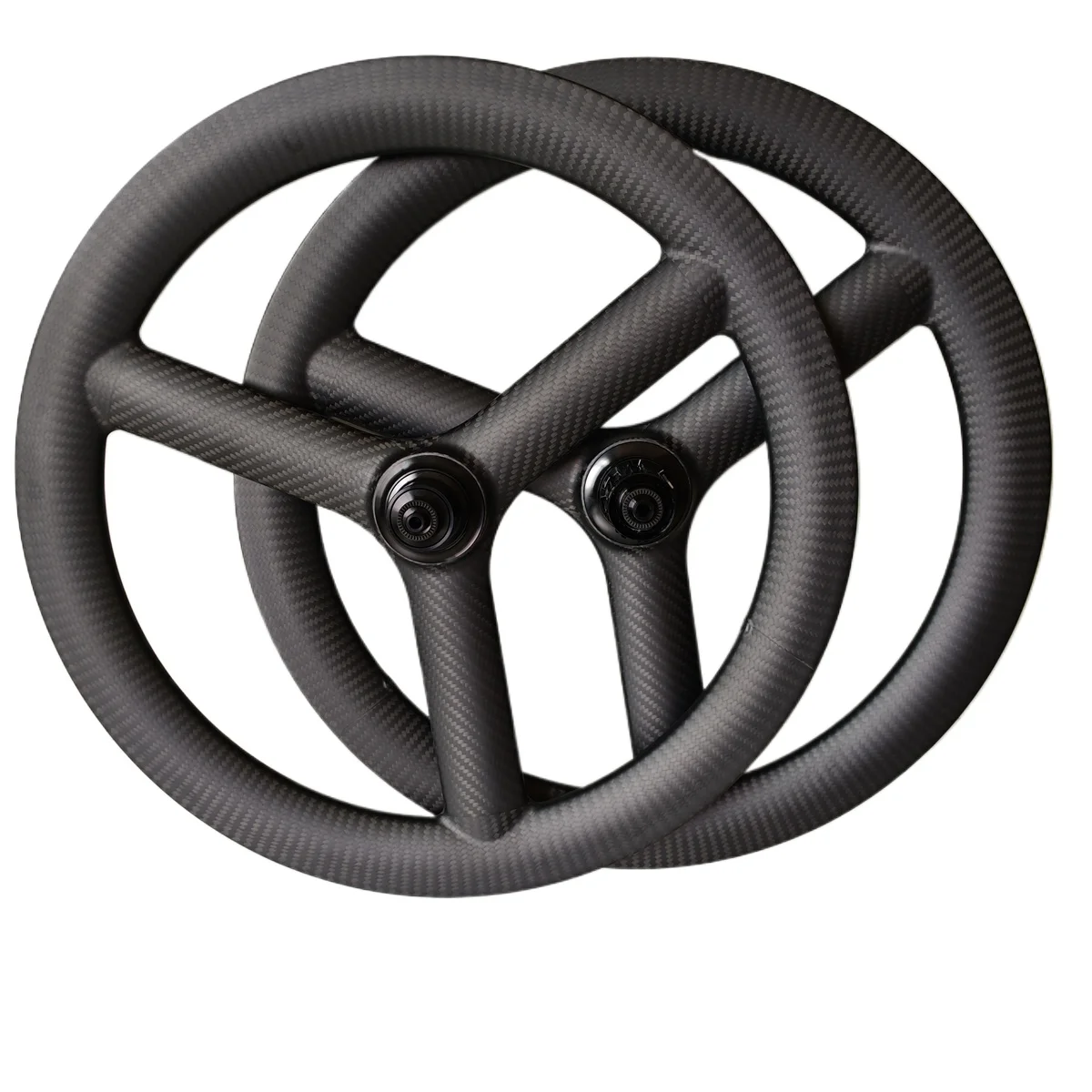 

Folding Bike Wheelset 20er 451/406 Tri Spokes Carbon Fiber BMX Road Bicycle Wheels Disc / V Brake BMX 3 Spokes Tubeless