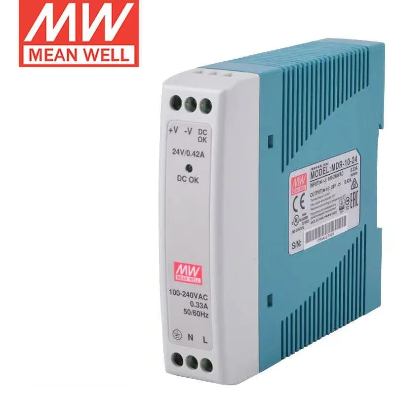 

MeanWELL MDR-10-24 24V 0.42A 10W Single Output Industrial DIN Rail Power Supply Brand New Original Authentic