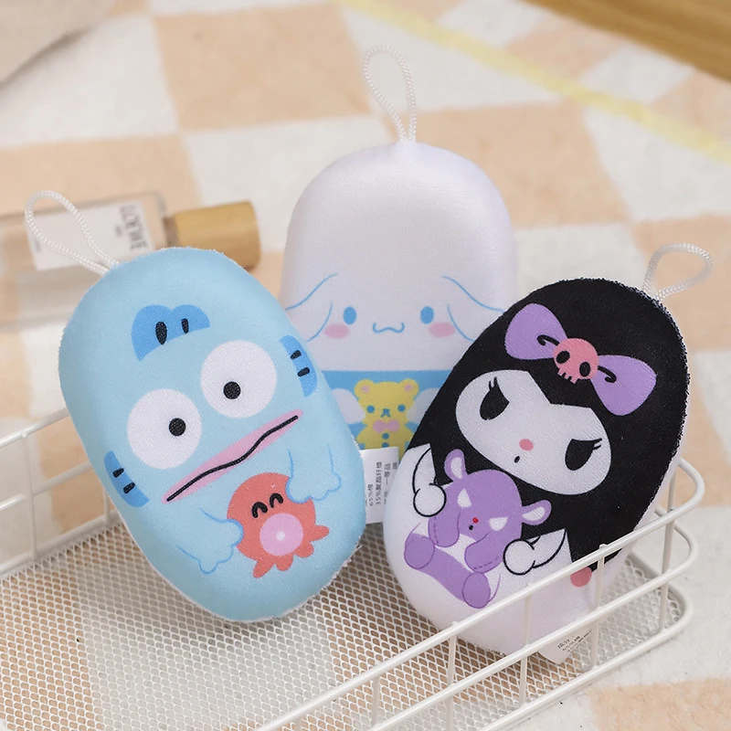 Hello Kitty Kuromi Cartoon-themed Bath Scrubber and Bath Ball   Cute and Soft Bath Sponge with Bubble-Making Net - view 2