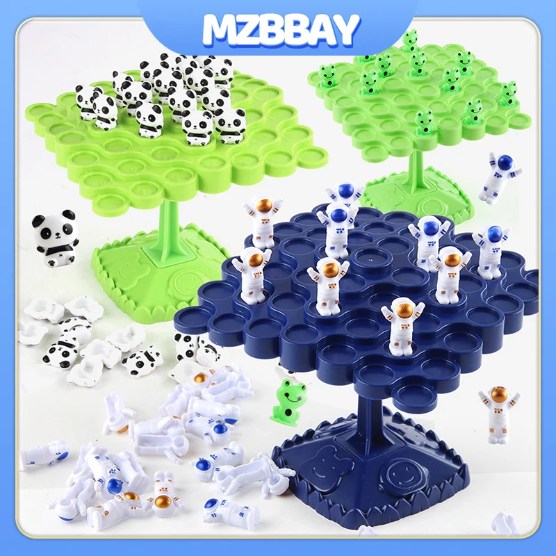 Montessori enfants astronaute grenouille Balance arbre jouets mathématiques jeu de société Interaction Parent-enfant jeu d'équilibre de table jouets cadeaux