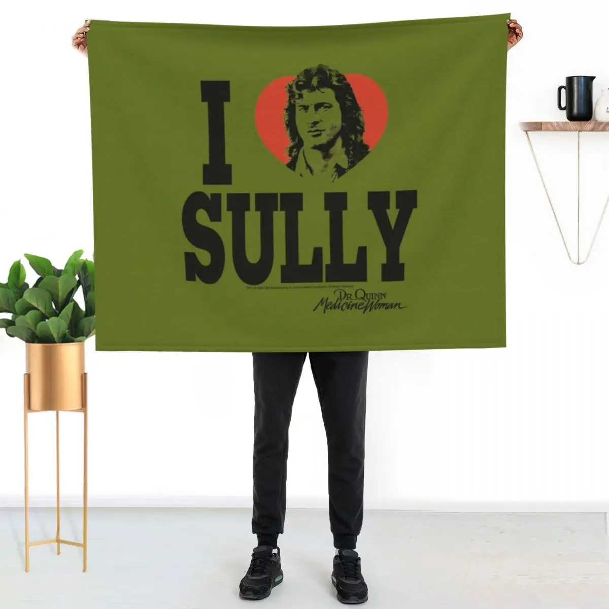 CBS228_Dr. Quinn, Medicine Woman I Heart Sully Throw Blanket for sofa For Decorative Sofa Plush Custom sofa bed Camping Blankets