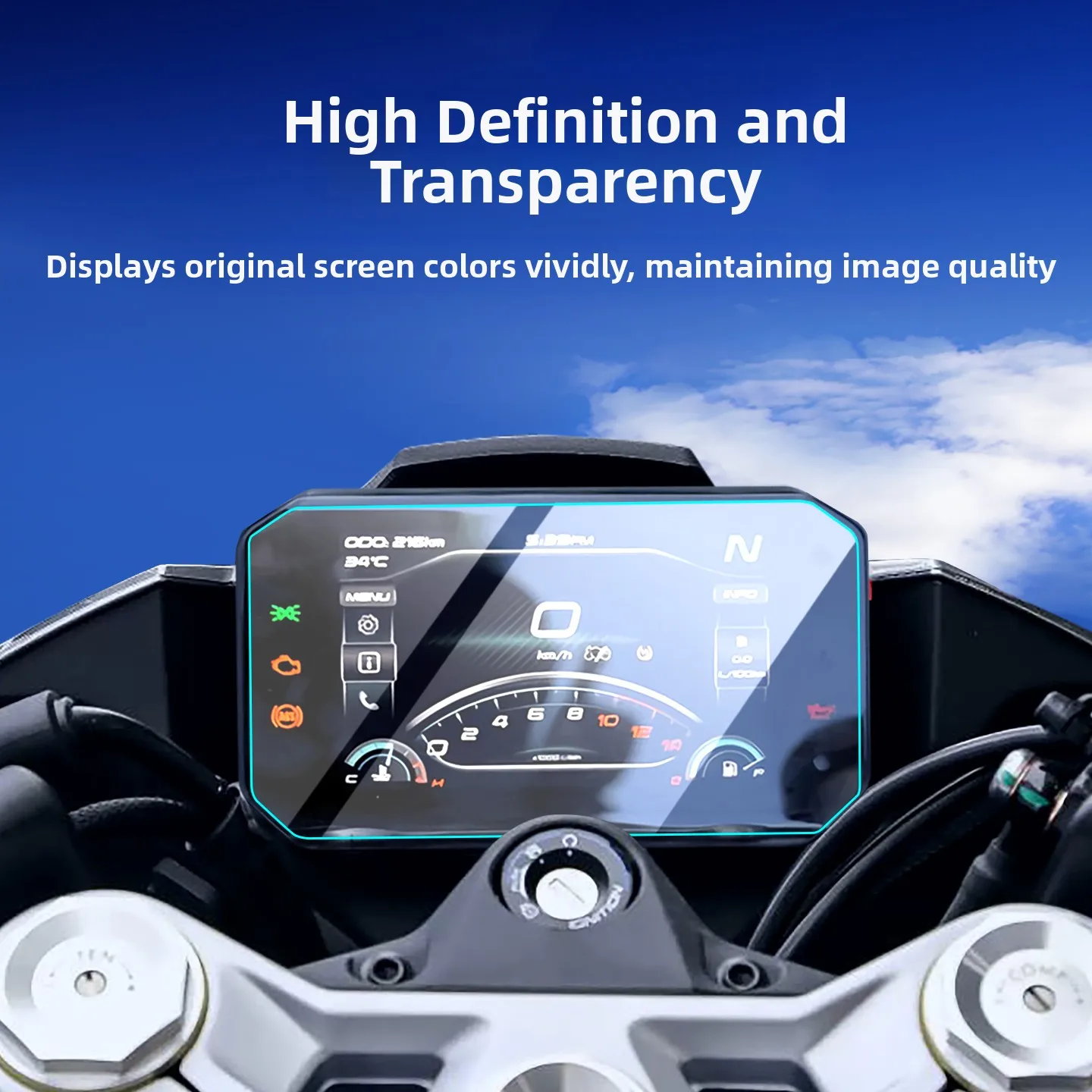 Tempered Glass Motorcycle Instrument Film Protection Modification Accessories for Fengchong 450Mt 450Srsrs 675Sr Models view 5
