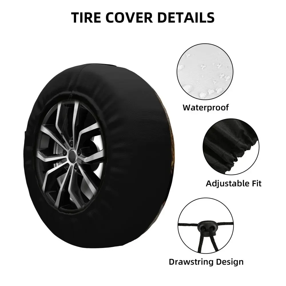Maßgefertigter Jurassic Park Reserverad-Schutz 4WD 4x4 RV Sci-Fi Dinosaurier für Toyota RAV4 Prado 14" 15" 16" 17" Zoll – Detail 12