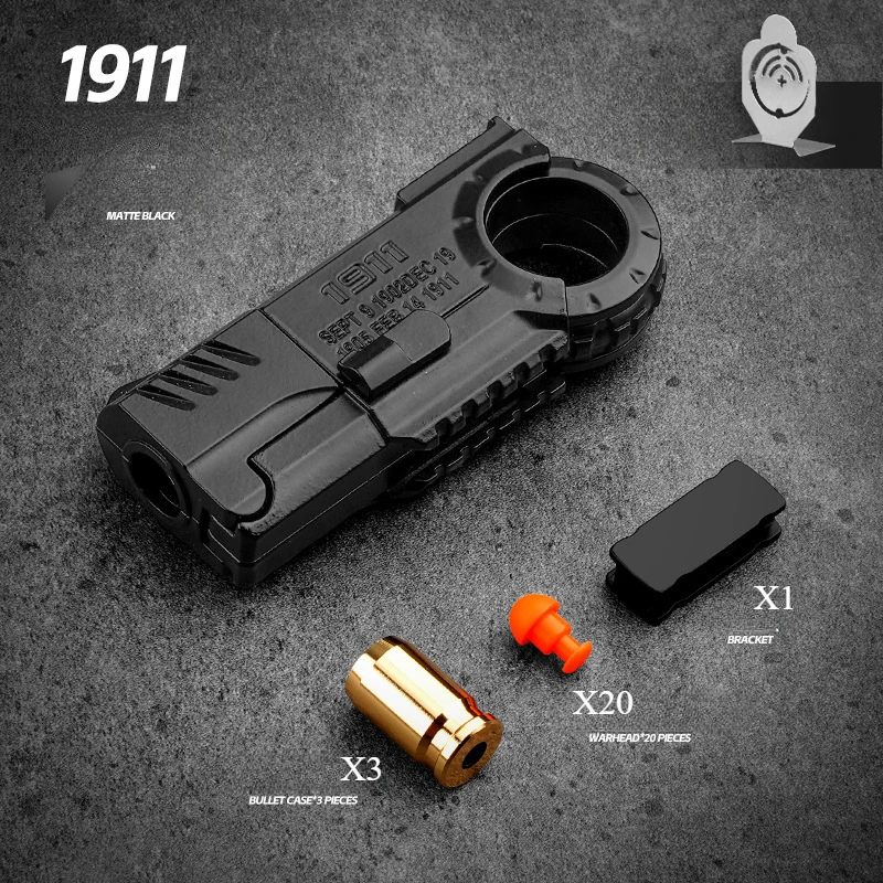 Pistolet pierścieniowy Soft Bullet Gun Przenośny Mini 3D Decompression Shell Ejection Alloy Outdoor Funny Toy Boy Birthday Gift Fidget Toys