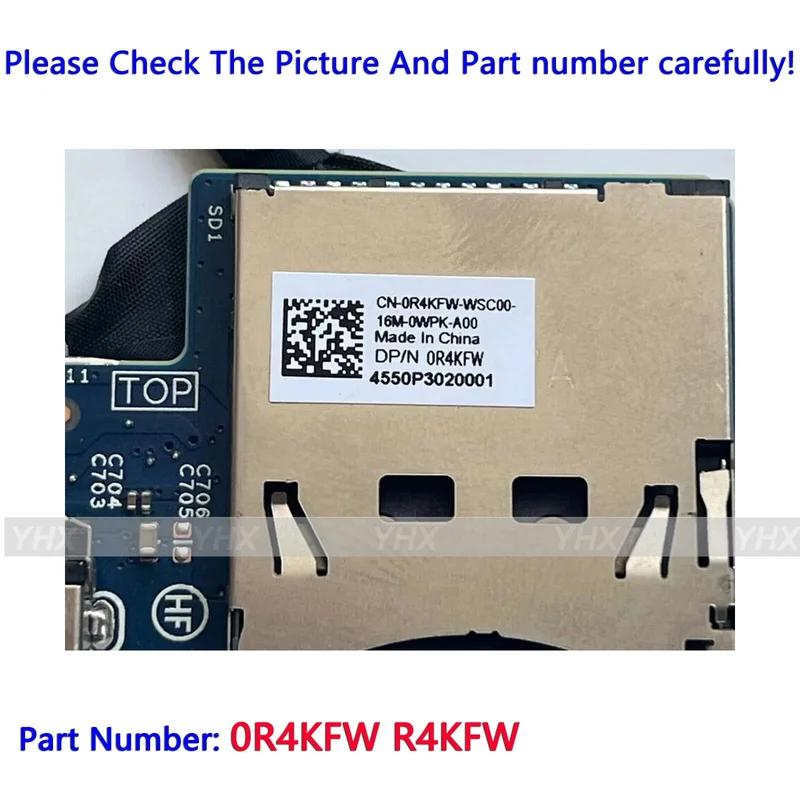 GYX جديد USB الصوت SD بطاقة Rearder IO مجلس لديل انسبايرون 16Plus 7610 R4KFW.