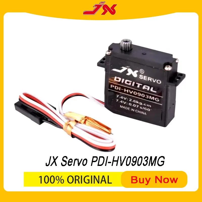 JX Servo PDI-HV0903MG 2.6kg Metal Gear Digital Flat Wing Servo Plastic Case for RC Fixed Wing Airplane Plane
