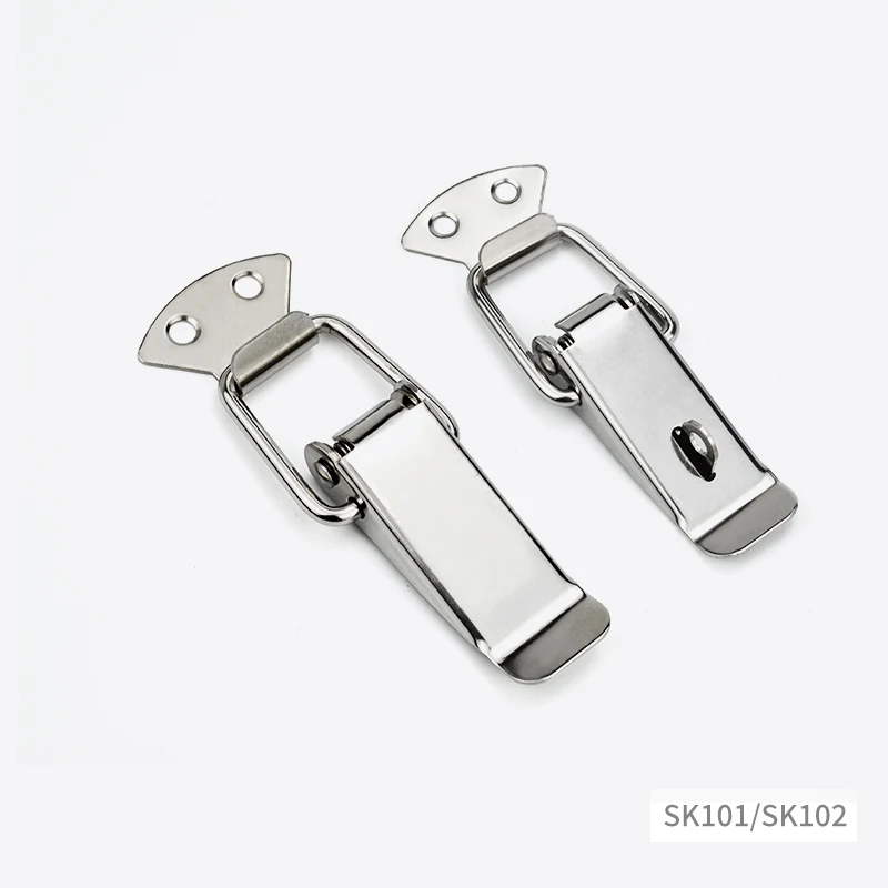 

Stainless Steel Mini Lock Cabinet Boxes Spring Loaded Latch Catch Toggle Clamp Hasp For Chest Box Gift Suitcase Case Lock buckle