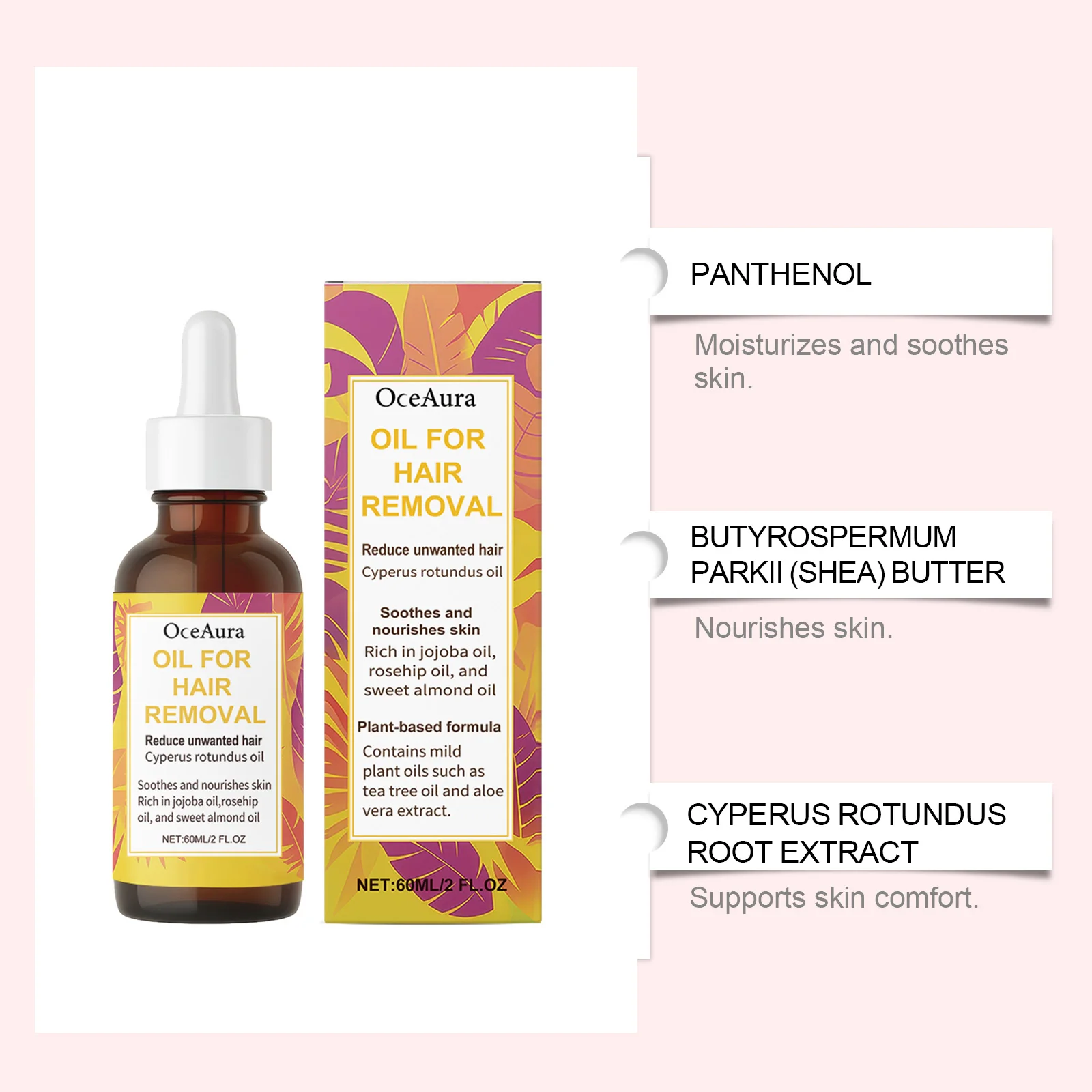 Cyperus Rotundus Oil For Hair Removal Soft Smooth Skin Care Deep Hydration Anti Hair Growth Control After Shave Oil Armpit Leg