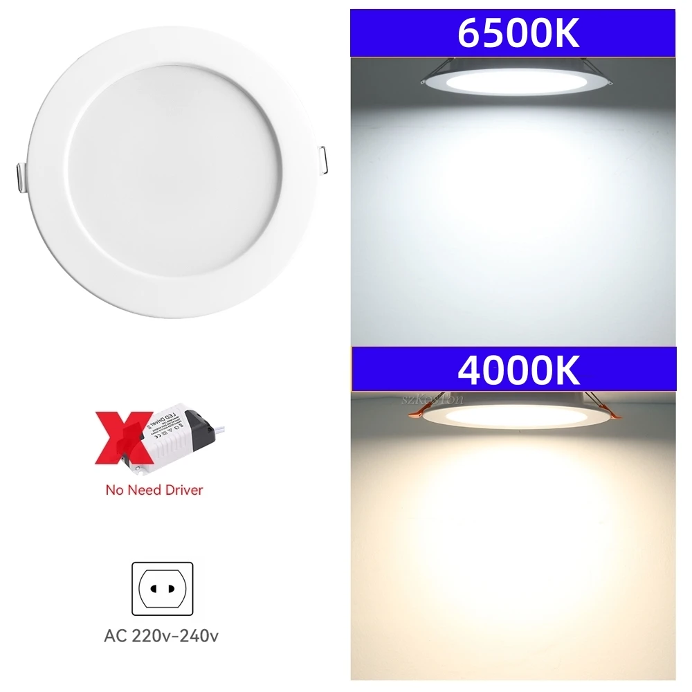 10PCS LED Downlight Recessed Ceiling Lamp 5W 7W 9W 12W 20W AC220V Cold White Spotlight LED Lights for Kitchen Living Room