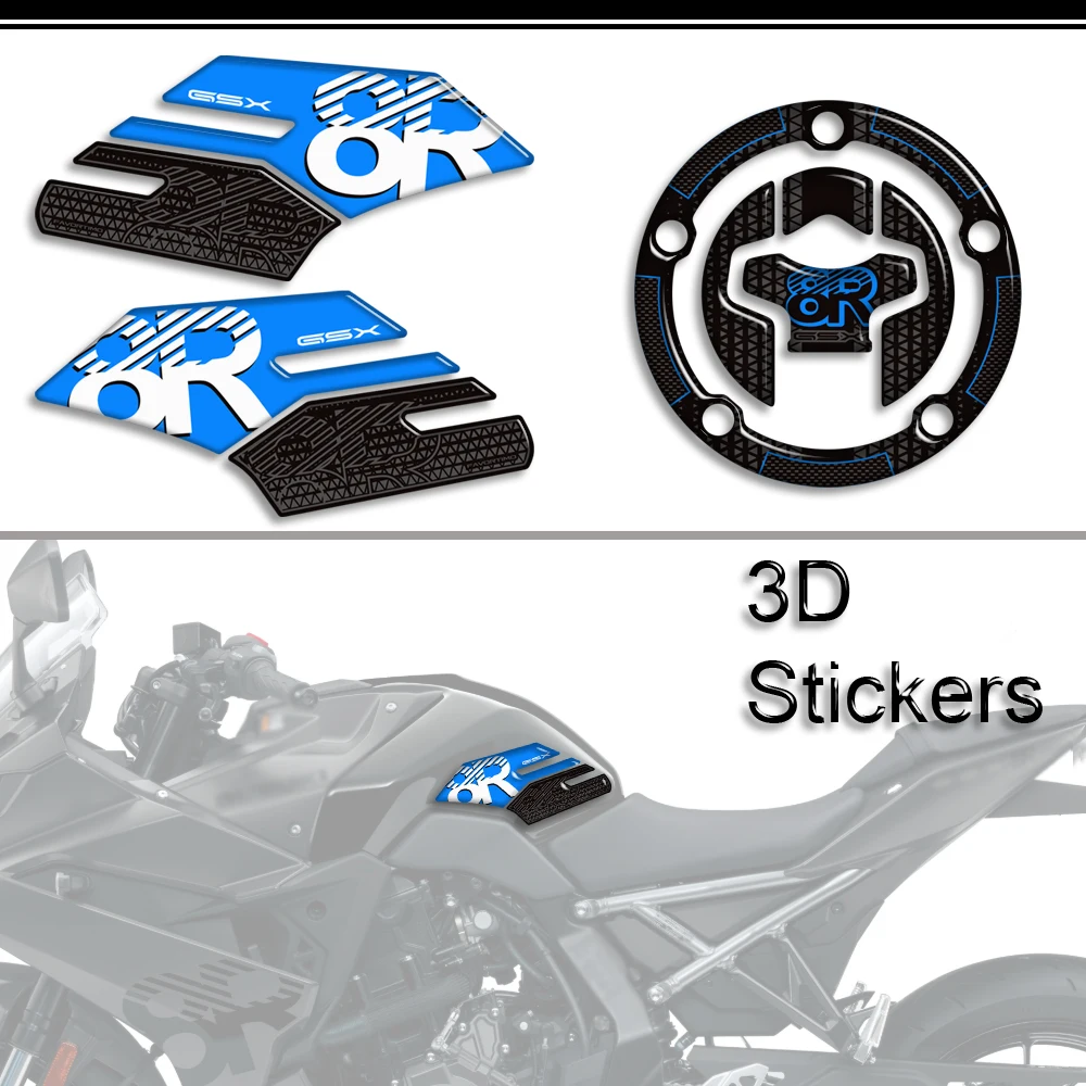 NEW 2024 2025 Motorcycle Protector Tank Pad Side Grips Gas Fuel Oil Kit Knee Stickers Decals For Suzuki GSX-8R GSX 8R GSX8R