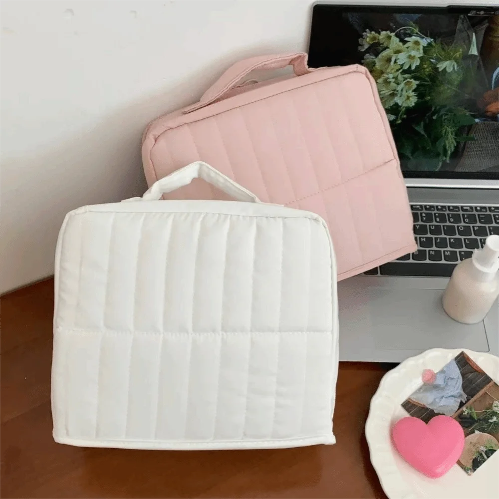 スタンド可能な女性用メイクアップバッグ、無地、縦型、スキンケア収納バッグ、厚みのある大容量トラベルラゲージバッグ収納