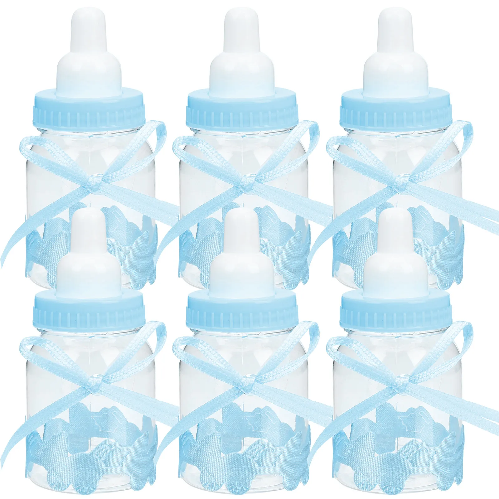 24Pcs Decorative Bottle Candy Boxes Exquisite Mini Feeding Bottle Favor Containers for Christening Baptism Christmas Sweets