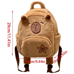 Women Plush Dolls Backpacks Mini Knapsacks Bag Teen Capybara Backpacks for Daily