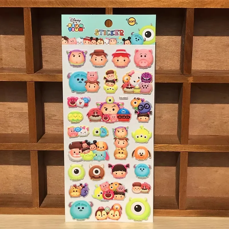 

Mickey Mouse Mike Eeyore Turning Red Cartoon Three-Dimensional Bubble Cotton Stickers Diy Notebook Water Cup Girl Birthday Gift