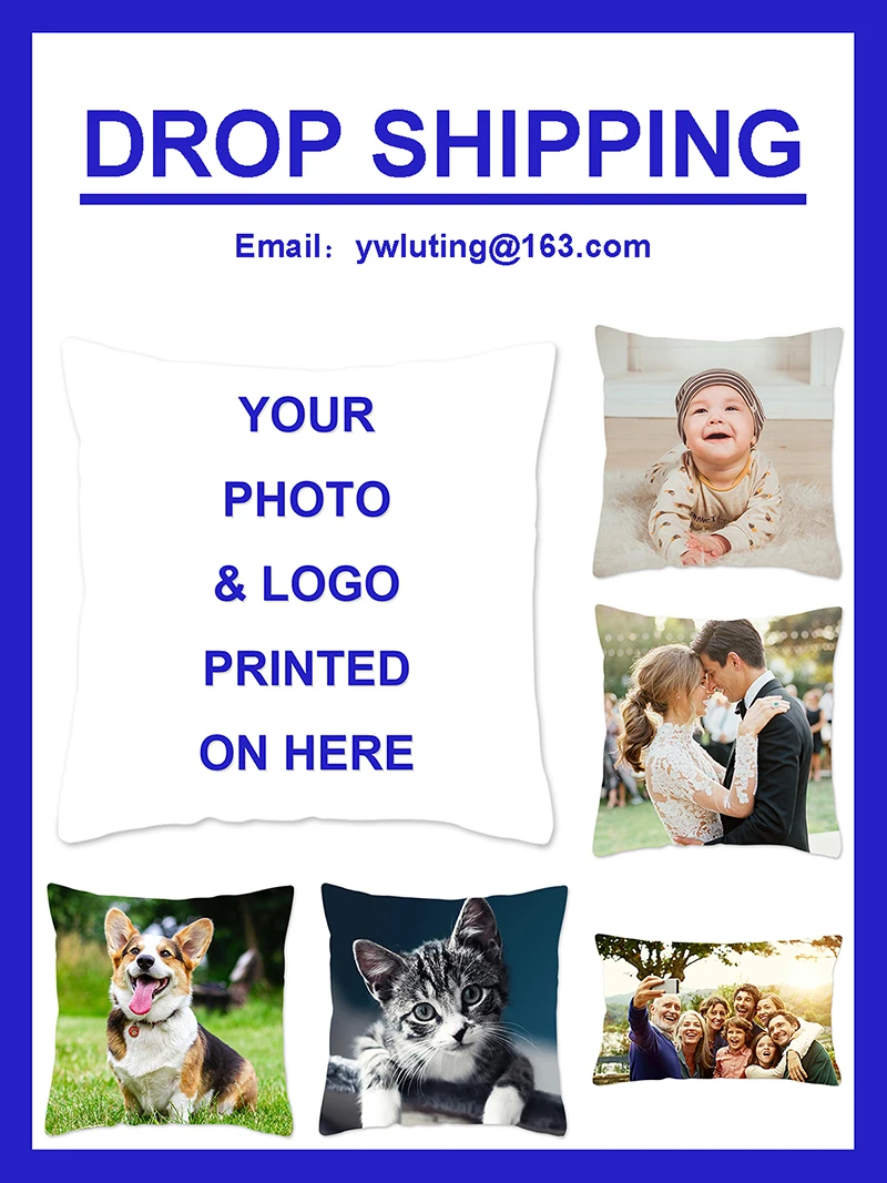 MIAOTU Benutzerdefinierte Kissenbezug DIY Angepasst Werfen Kissen Hause Dekorative Platz Hochzeit Haustiere Baby Druck Kissenbezug Drop Shipping – Detail 3