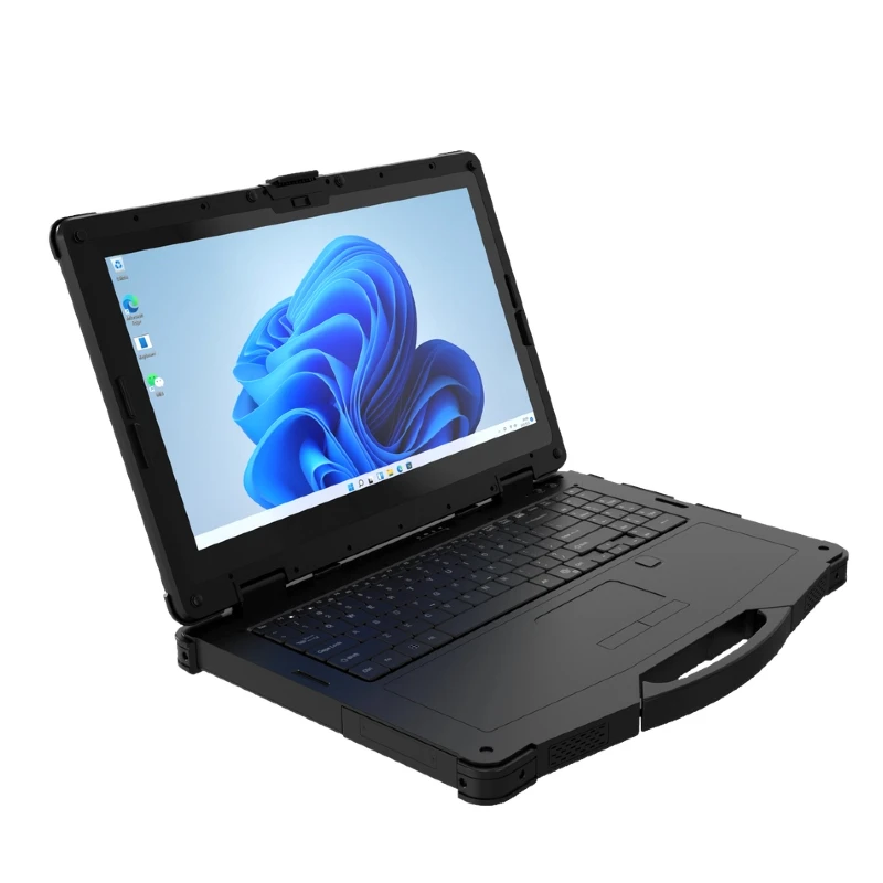 15.6 Inch Rugged Industrial Laptop,High Brightness Display,NFC Fingerprint Reader Multi‑Function Computer