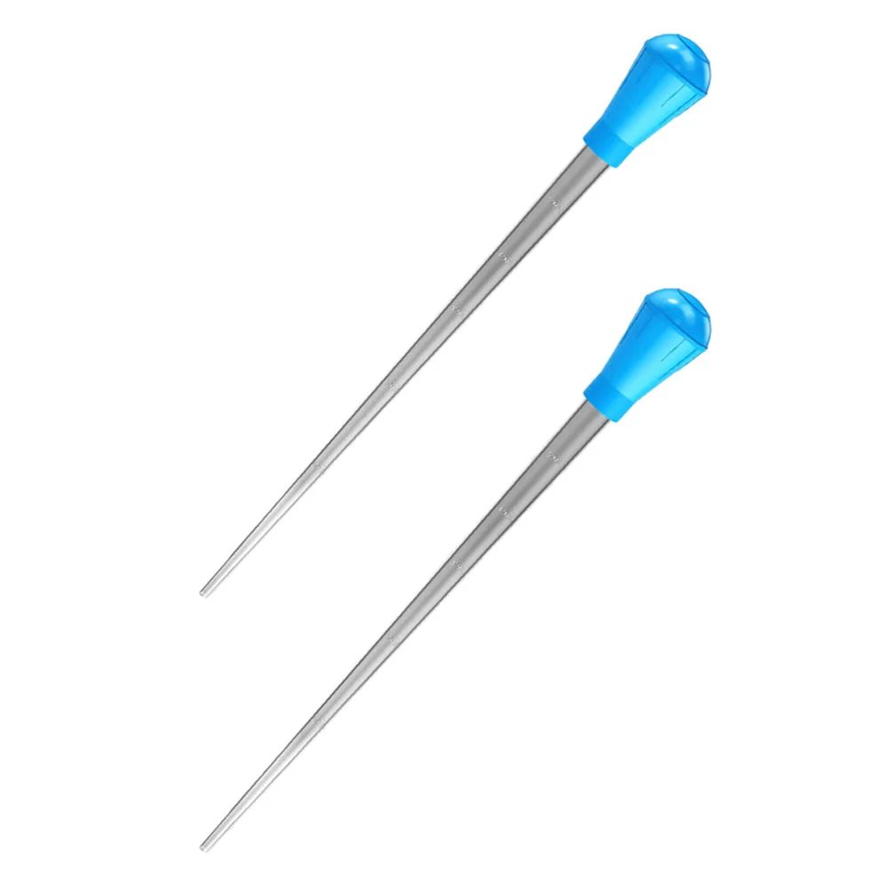 2 Pcs Graduated Straw Laboratory Tool Pipettes Barrel Pinch Dropper Calibrated Food Grade Clinker Fish Tank Supplies Tassel