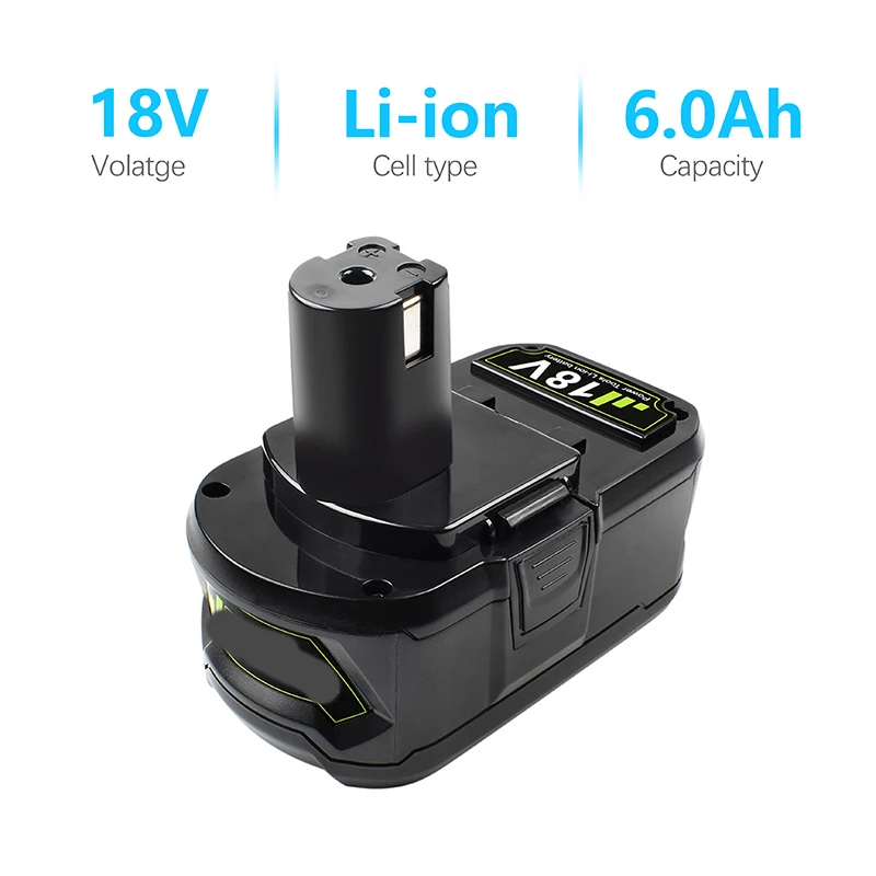 リチウム電池,18V,6.0Ah,交換用,コードレスツール用,p108,p102,p103,p104,p105,p109,Lobi用