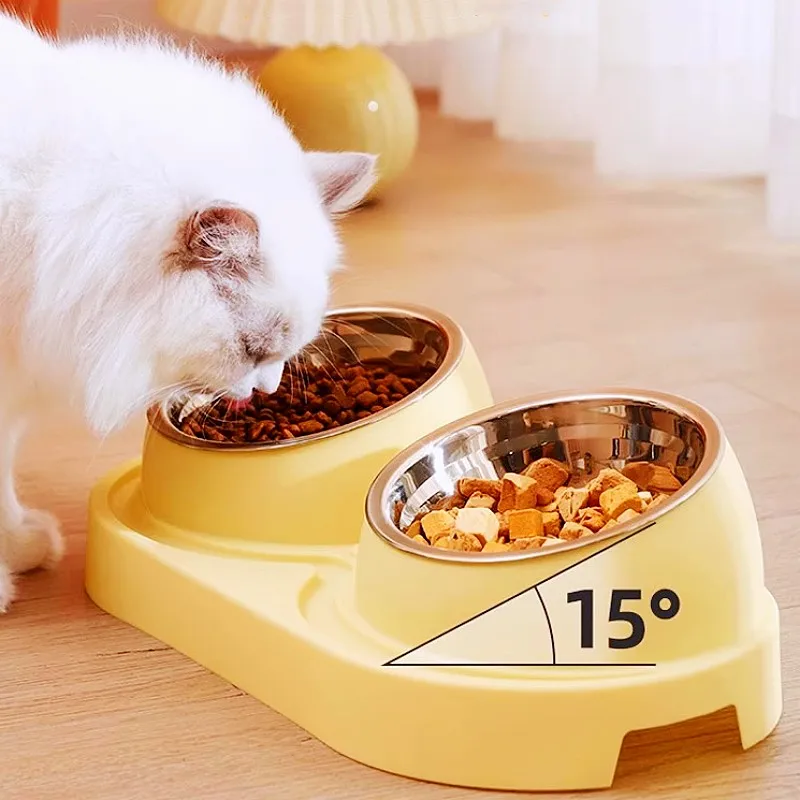 Comedero doble antiderrames para perros y gatos - tazón de agua - imagen 3