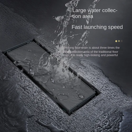 Imagen 2 del producto BAKALA-Drenaje de suelo de baño Invisible, filtro de residuos cuadrado de 20-120CM, drenaje antiolor, colador de drenaje de ducha, accesorios de cocina