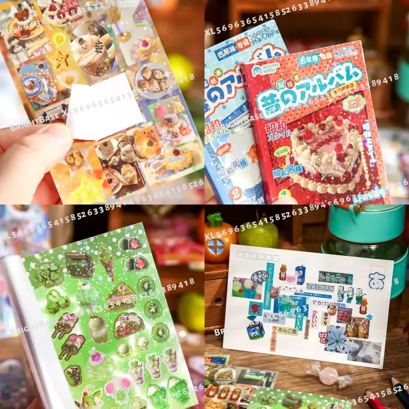 30 Sheets Showa Fantasy Series Kawaii Flash Die Cut Stickers for DIY Junk Journal Diary Scrapbooking Material Stationery