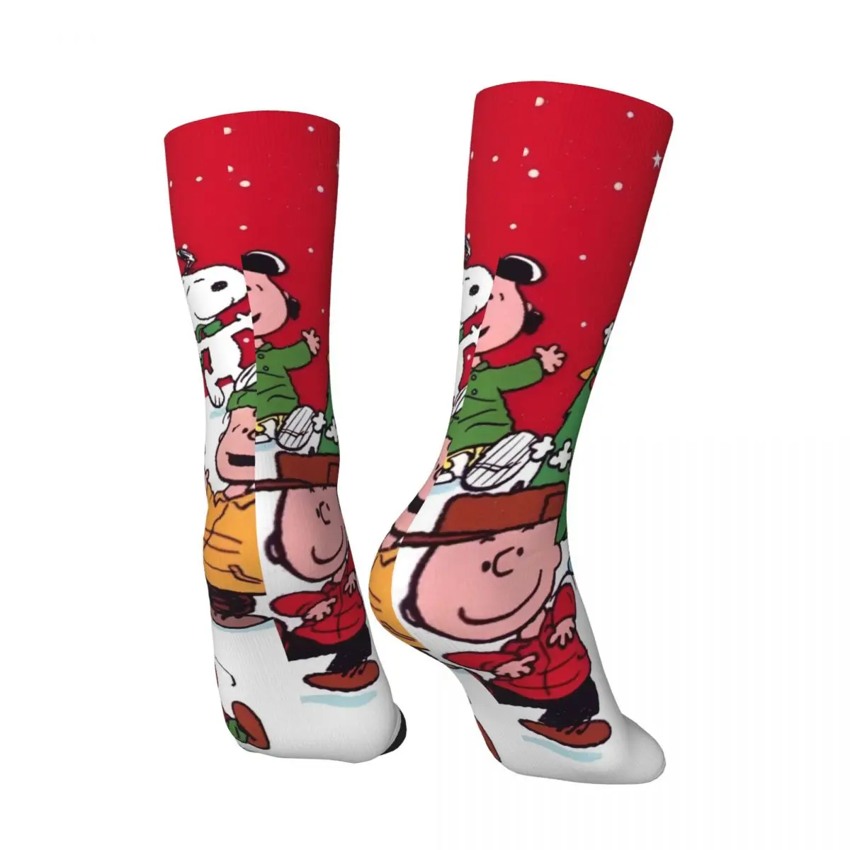 Calcetines de hombre MINISO Sanrio Snoopy medias de Navidad calcetines de invierno de moda de alta calidad calcetines antideslizantes de escalada gráfica