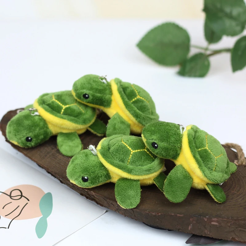 1 llavero de juguete de peluche de tortuga marina de dibujos animados, animales de peluche, muñeco pequeño bonito, colgante, juguetes para niños, regalos, llaveros