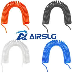 3 6 9 Meters PU Air Compressor Hose Tube Spiral Pipe Pneumatic Polyurethane 6*4mm 8*5 10*6.5 12*8mm Telescopic Spring Tool