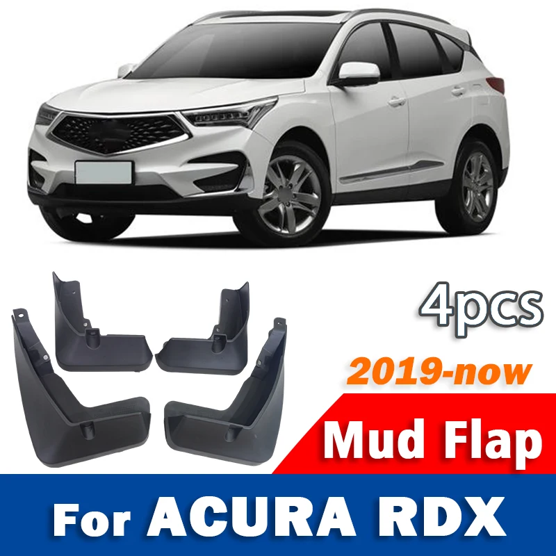 4x Guardabarros para Acura RDX 2019 2020 2021 2022-actualmente, Accesorios para Coche, Estilo Automotriz, Protector contra Salpicaduras, Faldillas Guardabarros