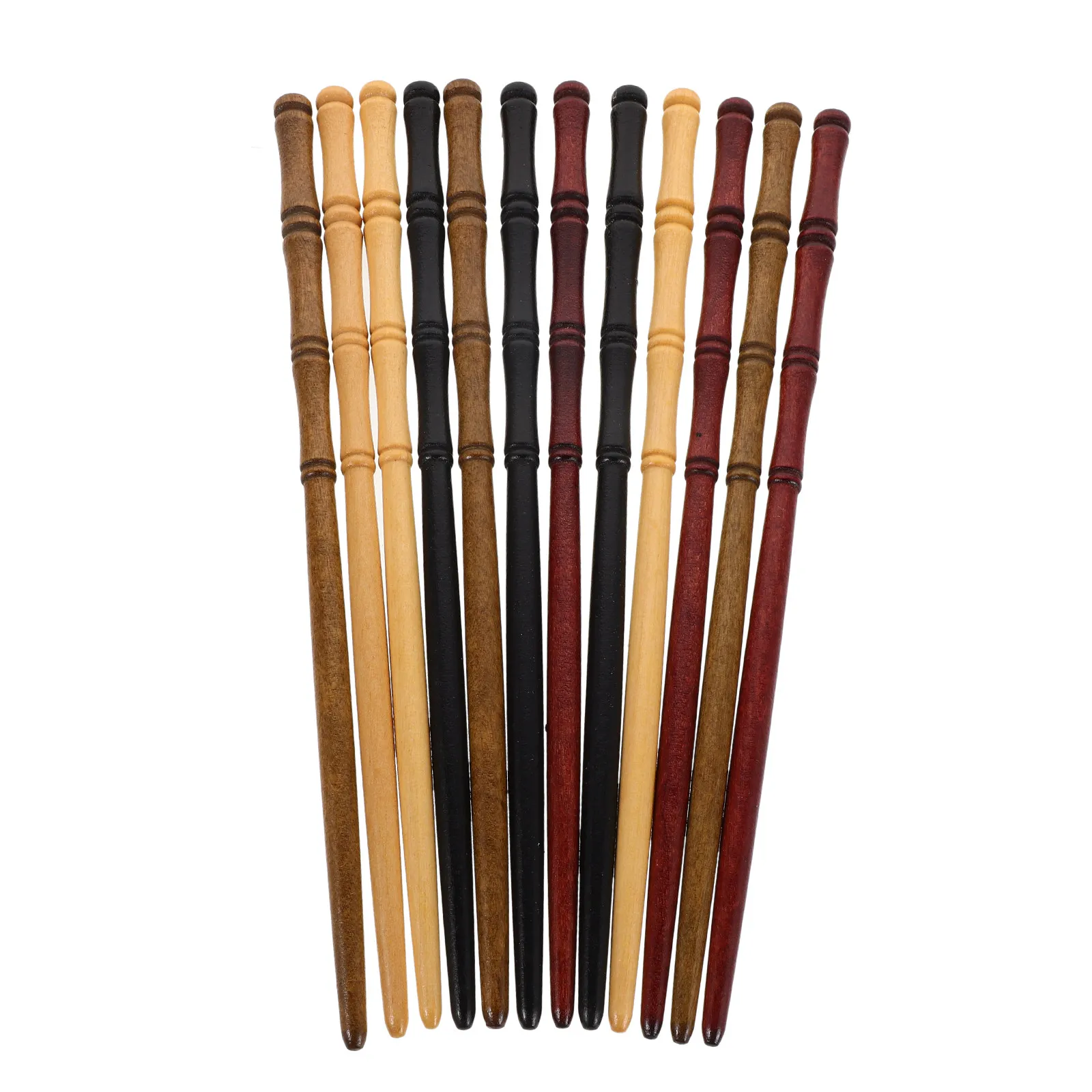 12Pcs Handcrafted Wooden Chinese Hair Sticks for Women Girls Retro Ancient Style Hair Chopsticks Hairpins for Buns Wedding Party