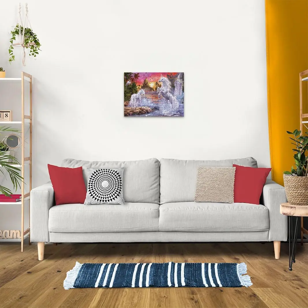 Water Playing Unicorn Jigsaw Puzzle 300/500/1000Pcs Detailed Design Perfect Gift for Adult Beginners Developing Your Brain