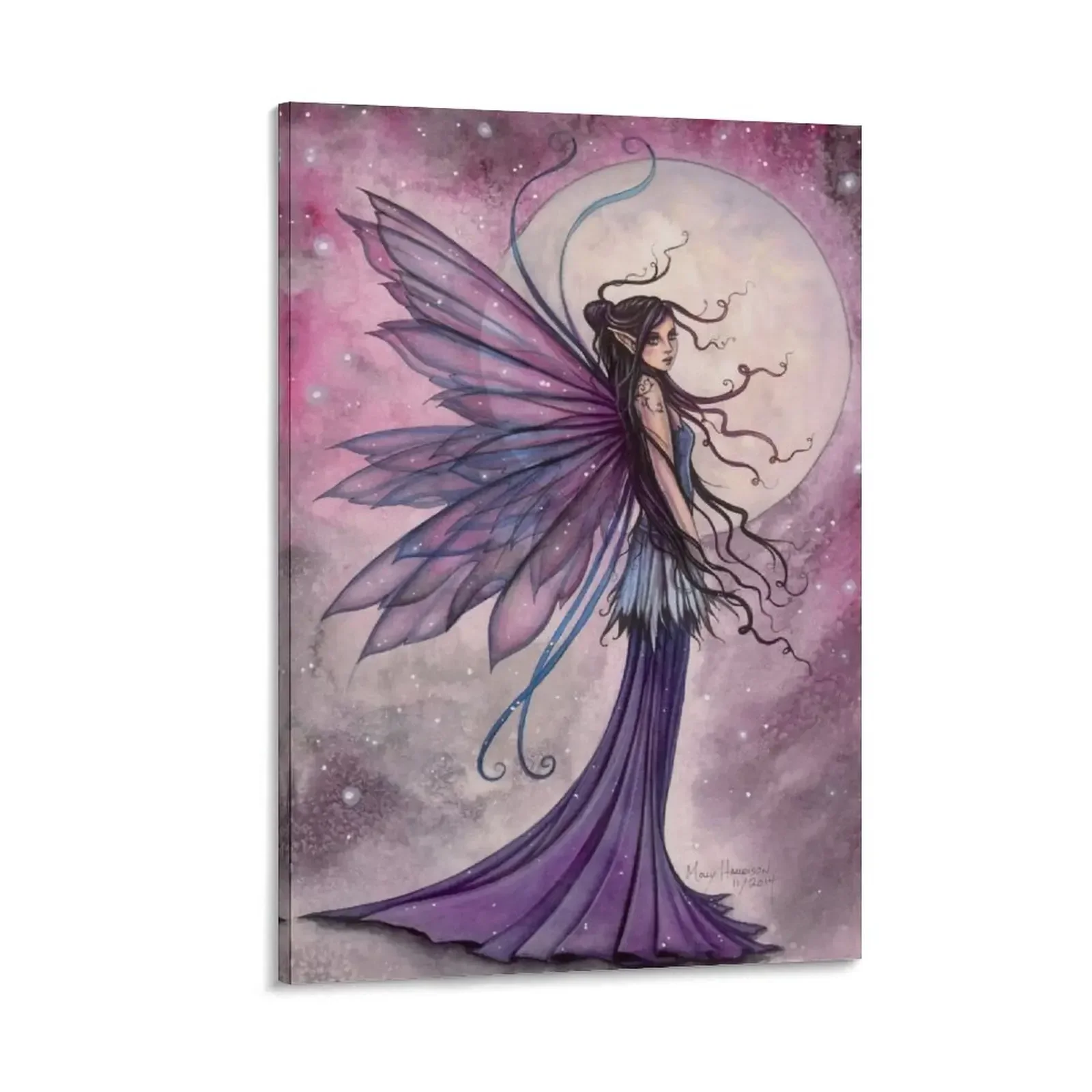 

Starlit Amethyst Fairy Fantasy Art by Molly Harrison Canvas Painting anime decoration Paintings for bedroom poster mural
