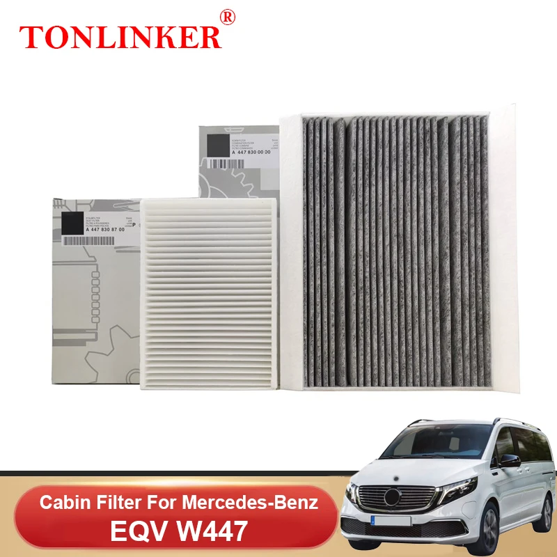 TONLINKER Cabin Filter For Mercedes Benz EQV W447 2020 2021 2022 EQV 250 300 Car Accessories Goods A4478300000 A4478308700