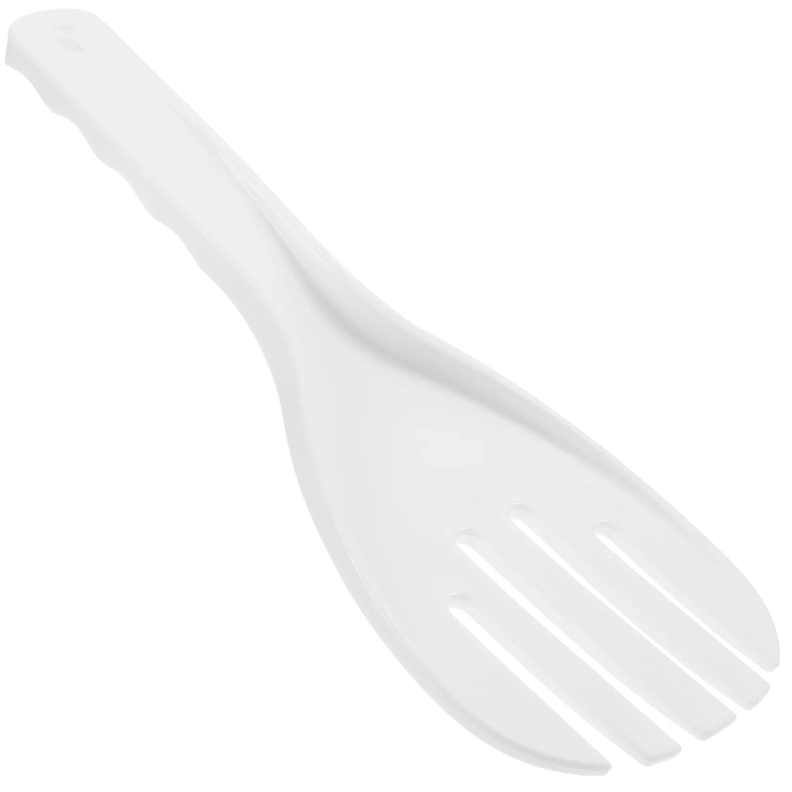 

2Pcs Plastic Rice Spoon Thickened Portable Easy Use Tail Hanging Hole Design Home Restaurant Hotel White