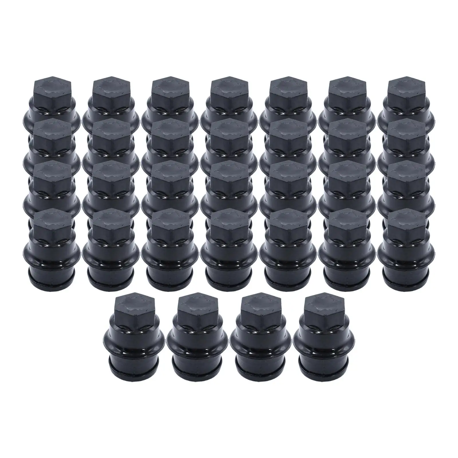 32 Pieces Wheel Nut Cover, 12472838, Repair Parts ,Black ,Premium Replaces High Performance Wheel Lug Nut Cap M27-2.0 Thread