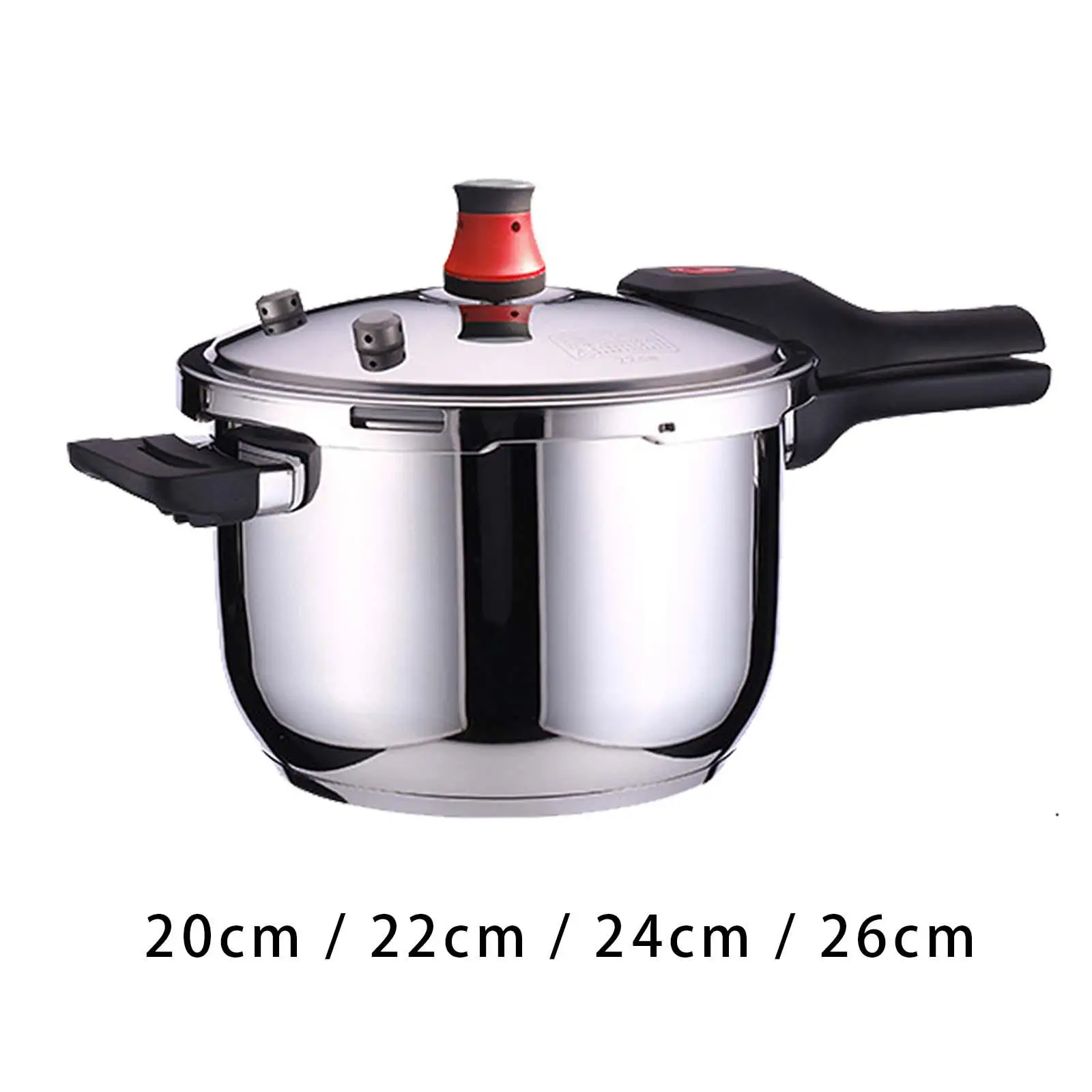 Olla a presión vapor con perilla de seguridad, utensilios de cocina antiadherentes, olla arrocera para el hogar para acampar a Gas o eléctrica, profesional familiar