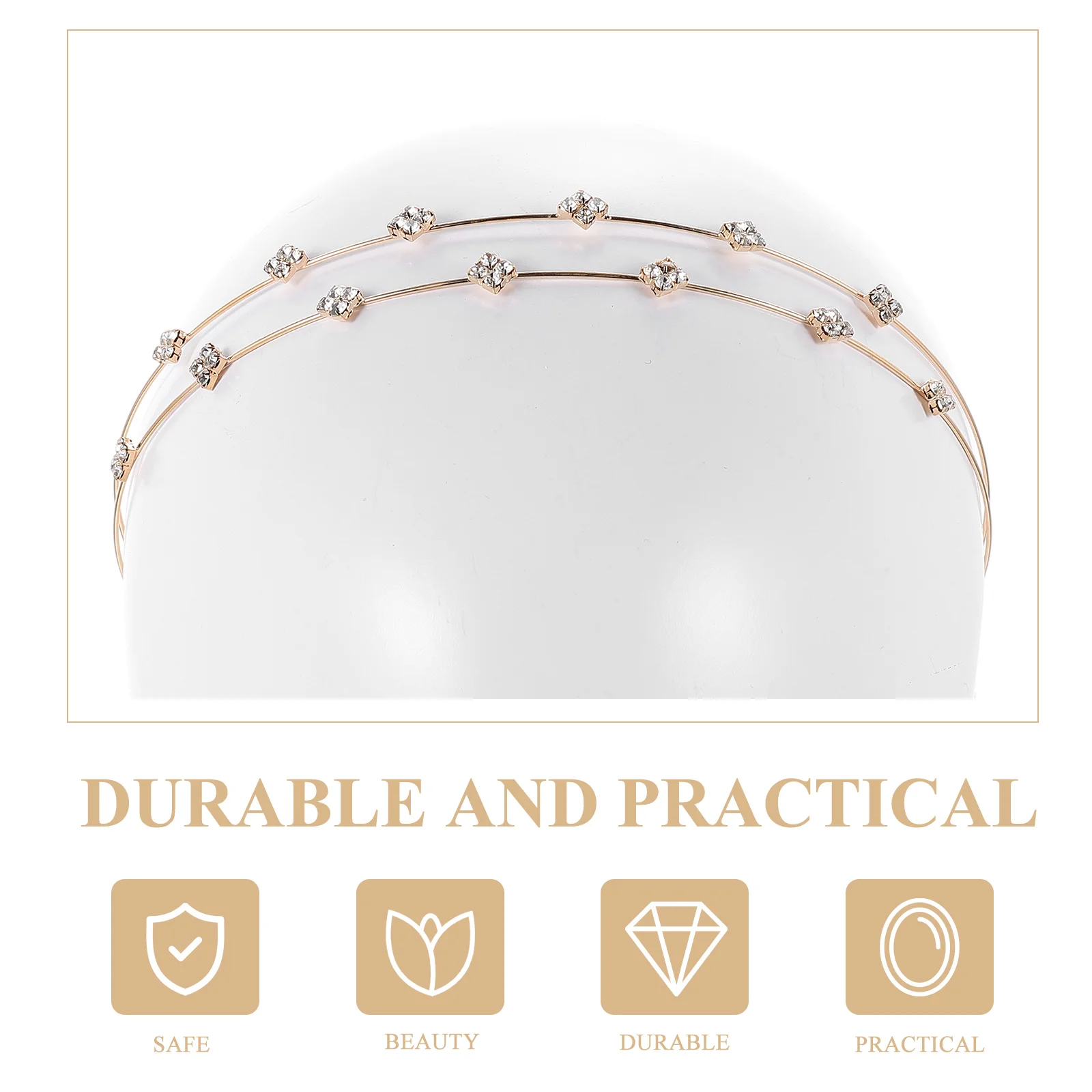 

4Pcs Elegant Rhinestone Hairband Bridal Headband Women Hair Hoops Party Festival Accessory Headbands with Rhinestone