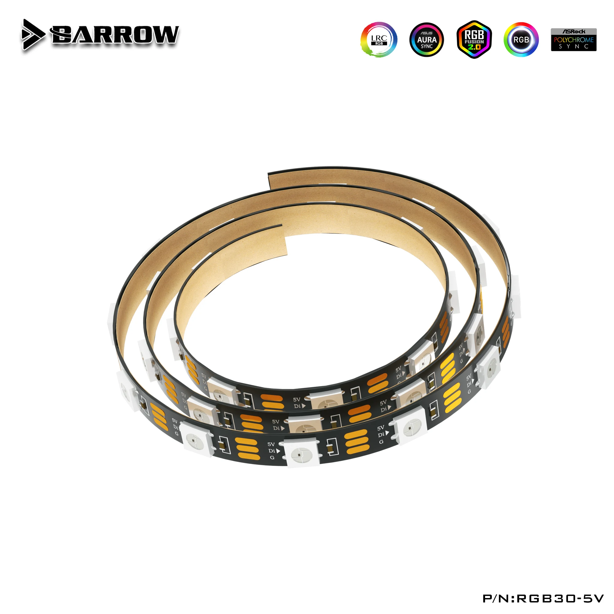 

Светодиодная лента Barrow LRC2.0 5 В RGB 0,5 м RGB30-5 В Самоклеящаяся