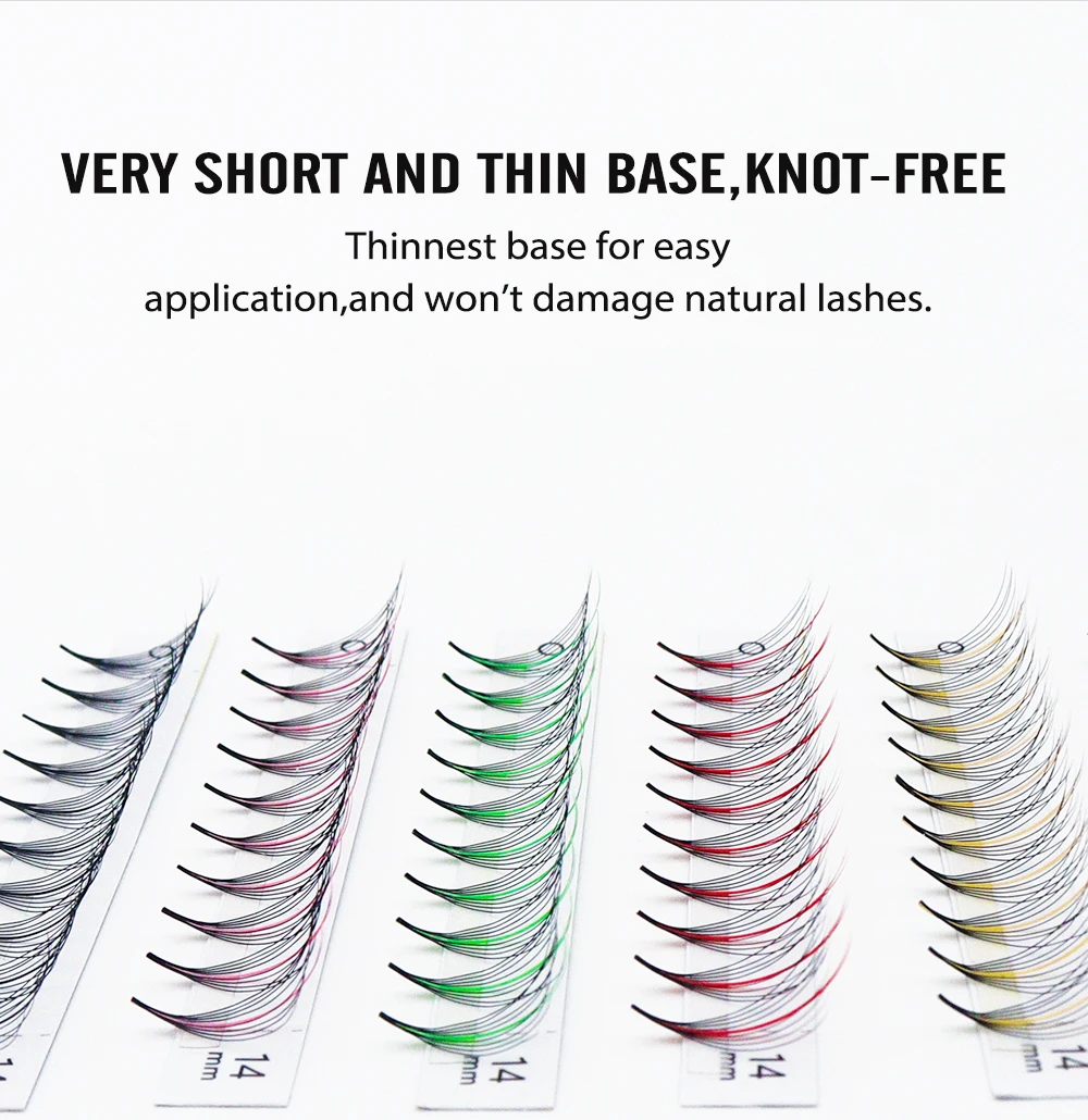 NATUHANA Color Wispy Premade Fans Pointy Base7D 9D Russland Volumen Wimpernverlängerung Einzelwimpern Faux Mink Lash – Detail 9