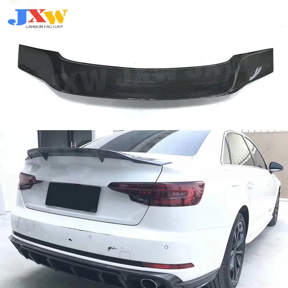 

Carbon Fiber Car Rear Lip Spoiler Boot Lid Wings for Audi A4 S4 RS4 Sedan 4 Door 2013-2018 FRP Rear Spoiler Body Kits