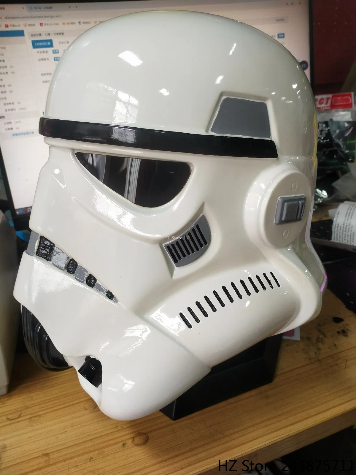 Witte Storm Soldier Imperial Storm Trooper Helm met zachte voering Imperial Militair Masker Halloween Cosplay, Hars Helm 62cm
