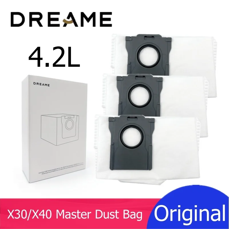 Dreame X30 Master X40 Master الأصلي Dustbag 4.2L حقيبة ذات سعة كبيرة لقطع غيار المكنسة الكهربائية الروبوتية #1