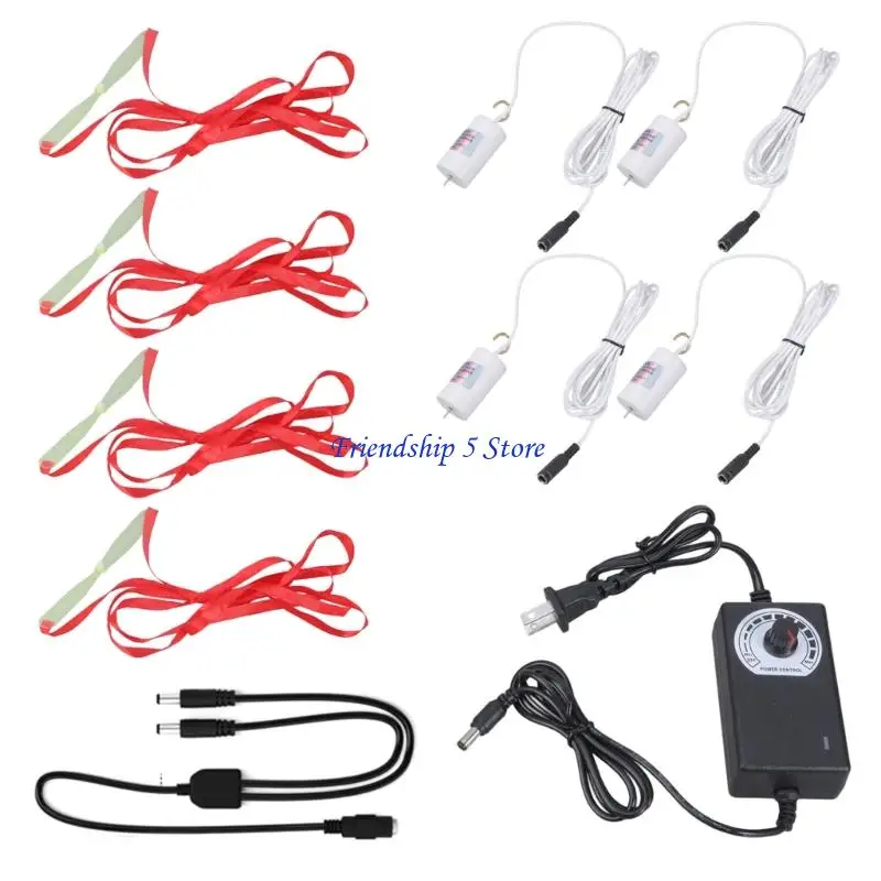 T8WC 17Cm Plastic Blade Ceiling Fan with 3.4meter Cord Not Fly Hanging Fan for Food Stalls BBQ Areas & Indoor Dining Space
