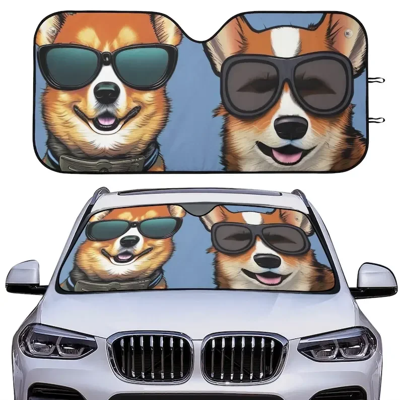 

Автомобильный солнцезащитный козырек Cool Dogs, милый солнцезащитный козырек, солнцезащитный козырек для собак с солнцезащитными очками, солнцезащитный козырек для ветрового стекла, подарок для нового водителя автомобиля, Забавный