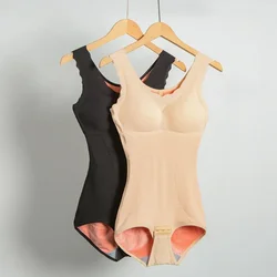 Bodysuit térmico grosso para mulheres, controle de barriga, compressão abdominal, shaper do corpo, shapewear quente, inverno