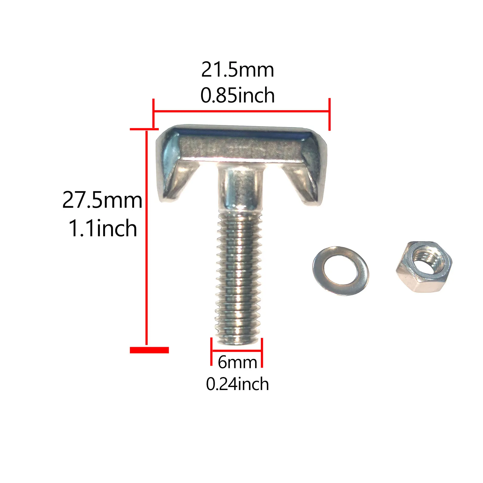 2Pcs Stainless Steel Battery Cable Terminal Connectors Fastener T-Bolt For Cadillac Chevrolet GMC Saturn Replacement 19116852
